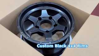 17"~22" 6-spaaks zwarte 4x4 velgen 6x139,7 boutpatroon