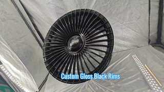 Glanzend zwarte op maat gemaakte 1-delige gesmede velgen 17 ~ 24 inch met zwevende doppen