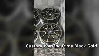 Porsche OEM-velgen zwart goud 18 ~ 24 inch