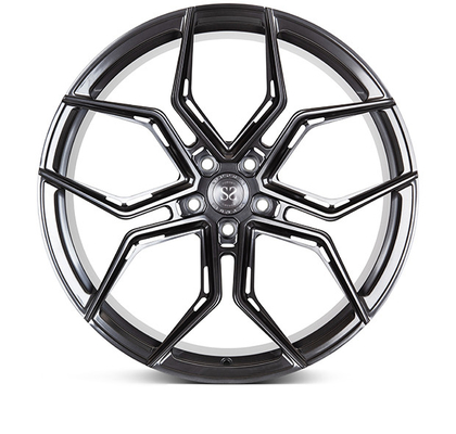 Zilveren Zwarte de Schaarvorm 22x9.5 van Gezichtsaudi forged wheels polish aluminum