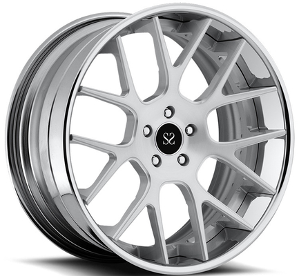 Geweren Metal zilver 2pc gesmeed legering wielen voor Camaro 911 X6 Auto velgen 18 inch PCD 5x112 5x120