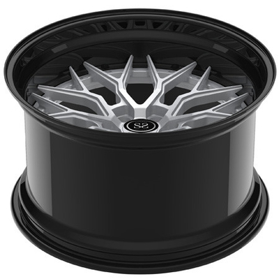 Center Hyper Black 2-delige gesmede wielen vat matzwart 19 inch 19x10 legering