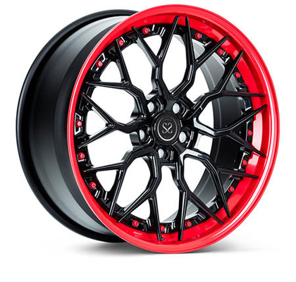 De rode Lipgloss sprak 3 de Stukken Gesmede Randen 5X114.3 5X108 van de Wielenlegering voor Ferrari 488