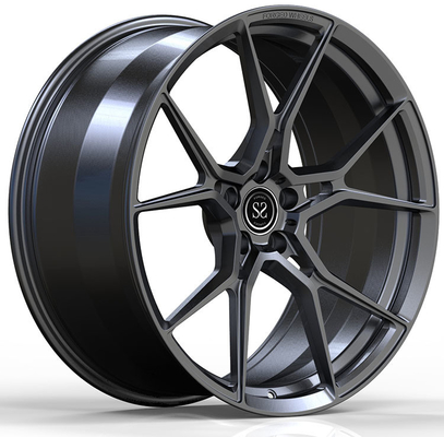 De Monoblockauto omrandt 1 Stuk Gesmede Wielengrootte 17 18 19 20 Duim Donker Grijs