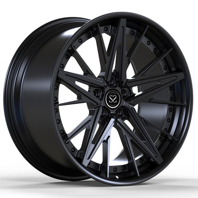 Matte Black Forged 2 van de het Vatlip van het stukbrons Wielencentrum sprak voor Maserati Quattroporte