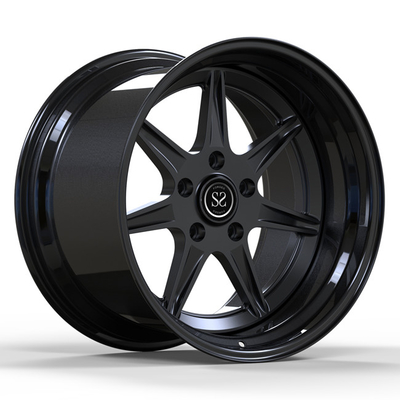 19inch Matte Black 2 stuk Gesmede Wielenschijf polijst Zwarte Lip voor Luxe Porsche