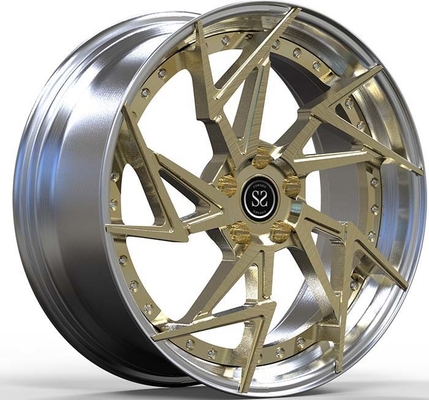 Chevrolet Corvette 2PC gesmede aluminium velgen C05 9Jx19 gepolijste bronzen schijf