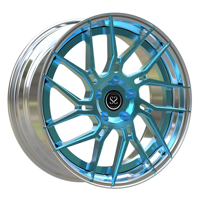 20*8.5 opgepoetst 2 Gesmeed stuk rijdt Blauwe Geborstelde Spokes voor T6 Gestapte Lippenranden