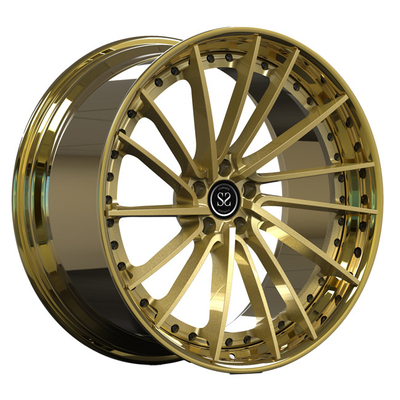 De lip Audi A7 smeedde 2 de Randen22inch Geborstelde Gouden Schijf van het stuk Rotatiewiel