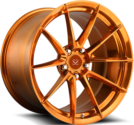 De opgepoetste Gouden Legering van de 1 Stukauto omrandt Satijn voor Tesla Mody Y 19x8.5 19x11