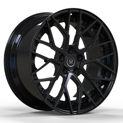 Satijn Mat Zwart 2 Stuk Gesmede Wielen Dics Spoke Barrel Lip Voor Mercedes Benz C43 20 Inch Velgen