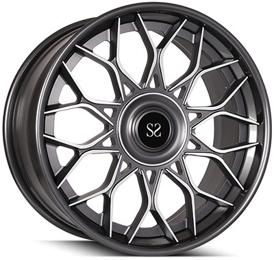Randen van de de Wielendouane 22inch van Grey Machined Face de 3PC Gesmede voor Tesla Model 90mm