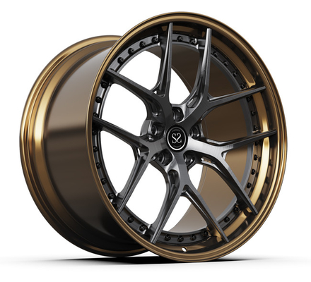Gepolijste 2pc gesmeed velgen voor BMW Audi Porsche Bronze Spoke 18 inch 5x112 legering