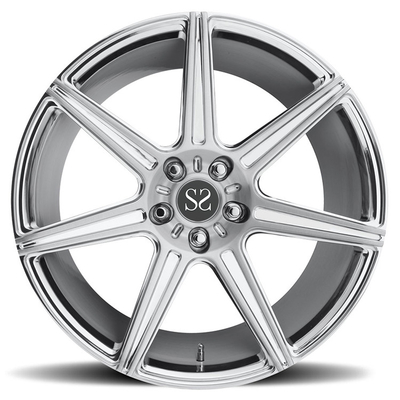Zilveren gepolijste vaten 1 stuk Aluminium legering gesmeed wielen 20 inch 5x120 Voor Porsche