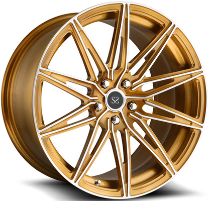 5x112 Audi R8 1 stuk gesmeed wiel 18 19 20 21 22 inch geel machine gezicht