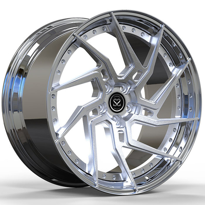 2020 Chevrolet Corvette C8 22x10.5 5x114.3 ET36 Op maat gesmeed 2-PC velgen gepolijste lip