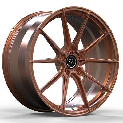 Porsche Macan Gloss Bronze 22x10 en 10.5 Custom 1-PC gesmeed velgen