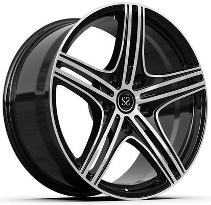 SLS AMG 1 stuk gesmeed velgen Custom Gloss Zwart Gepolijst Gezicht 20x10.5 en 21x12
