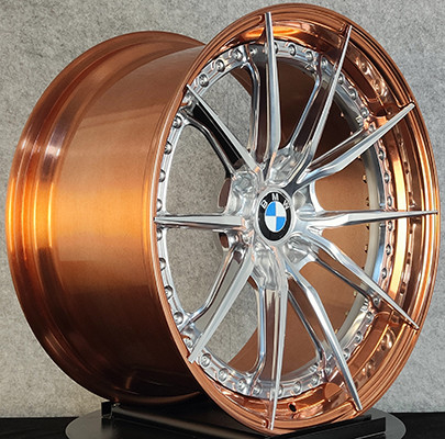 5x112 Custom Rims Bronzen Gepolijste Lip Voor Benz BMW Audi