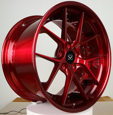 20x8.5 20x9.5 Custom 2-PC gesmeed wielen Gloss Rood Voor 1967 Oldsmobile Cutlass Supreme