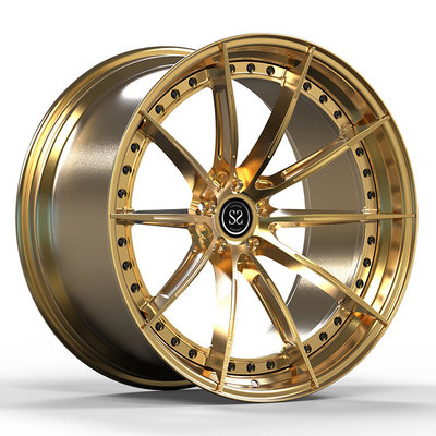 5x112 velgen voor Audi RS8 Gloss Zwart 2-PC gesmeed aluminium velgen in 19 en 20 inch