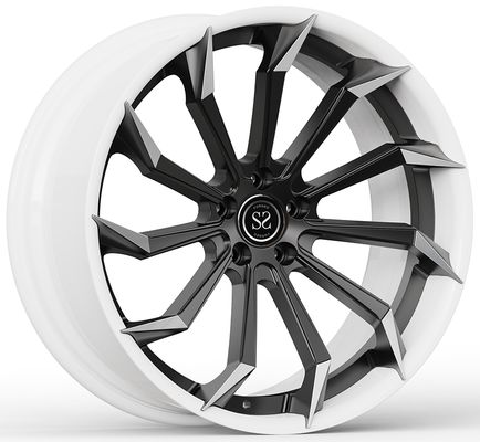 M3 F80 20 en 21 Custom 2-PC gesmeed velgen wit vat en zwarte schijven