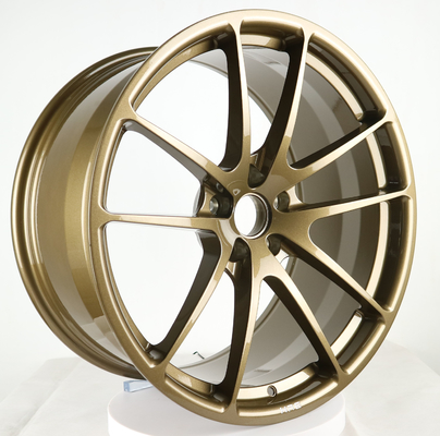 gesmede het wielrand uit één stuk van het 19 duimbrons voor Raceauto Porsche 991 5x130