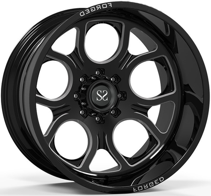 De Wielen 20x10 20x12 20x14 24x12 en 24x14 van Off Road 4x4 polijsten Zwarte Diepe Schotelranden
