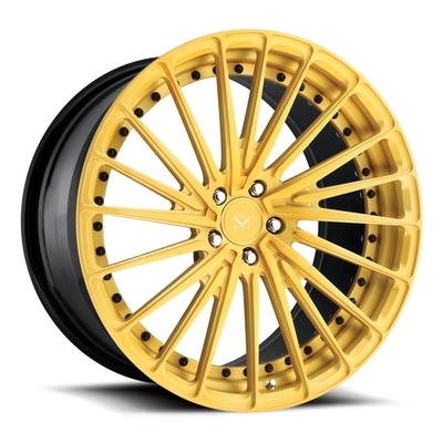 Rijdt de Porsche Gesmede Wielen 22 duim gouden het schilderen legeringsaluminium 2 gesmeed stuk randen 5x112 5x130