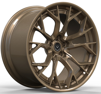 De Legering van het brons 6061-t 6 Aluminium 2 Gesmeed stuk rijdt de Hyper Zwarte Douane 5x120 5x114.3 5x139.7 5x110 5x112 van het Boutpatroon