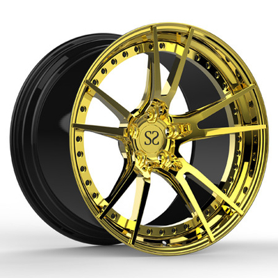 2 BMW M6 Gouden Pcd van de stuk20x10 Duim 139.7mm Oppoetsende Gesmede Wielen
