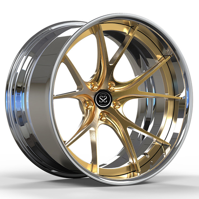 De Douane van luxeauto's 2 Stuk 20 Duim Poolse Wielen Randen 6061 T6 Aluminiumlegering 5x115