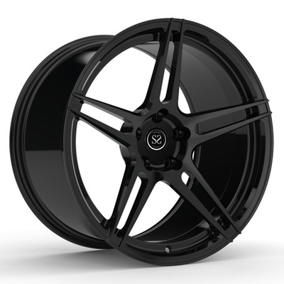 1 Randen van het Mustanggt van de stukdouane 5x114.3 de Hyper Zwarte 19 Gesmede Wielen van Duimmonoblock Legering