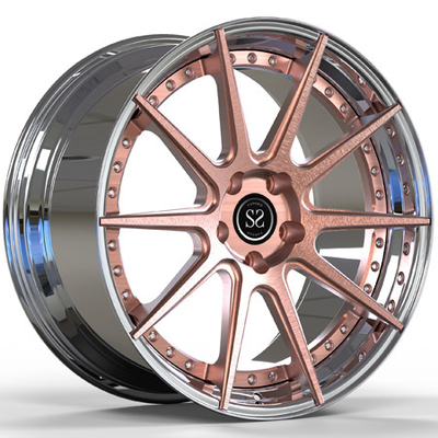 20 de Legering van het duimaluminium smeedde het Geborstelde Centrum Opgepoetste Vat Cadillac cts-V van 2 stukwielen Brons Rand