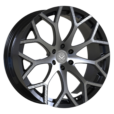 Zwart machinaal bewerkt gezicht 1 stuk monoblock gesmede wielen 24 duim gewankelde ESCALADE-autoranden