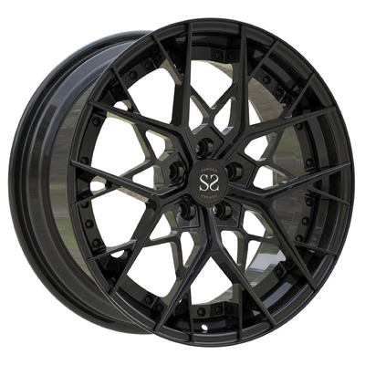 Het centrumvat smeedde van de Schijfmatte black RS3 van 2 stukkenwielen Auto de Autoranden