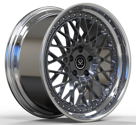 Centrum Grey Barrel Polished 20 Duim Gewankelde Randen 2 stuk Gesmede Legering