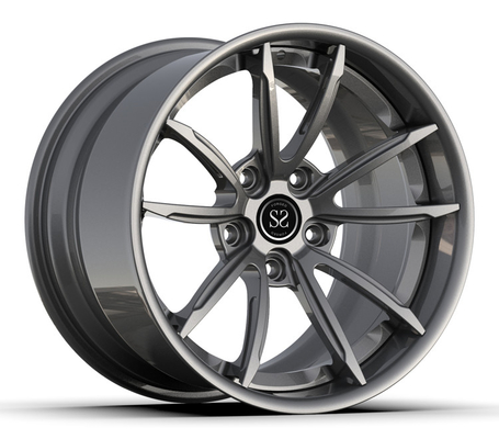 De gesmede Legering rijdt 2 Stuk polijst Grijze 18x9 18x12 18inch wankelde 996 Turboranden