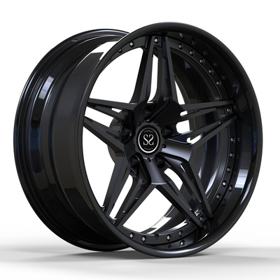 Zwarte Legering Chevy Nova 2 PC Gesmede Wielen Gewankelde 18inch 19inch 18x8 19x9