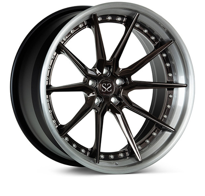 Gesmede Vossen EVO2 3 PC-Randen 24inch voor RS5-de Zwarte Opgepoetste Wielen van de Luxeauto