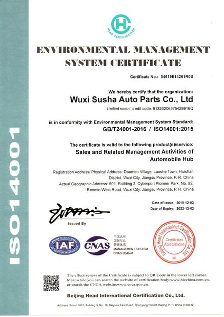 China Euforte  Enterprises (China) Limited certificaten